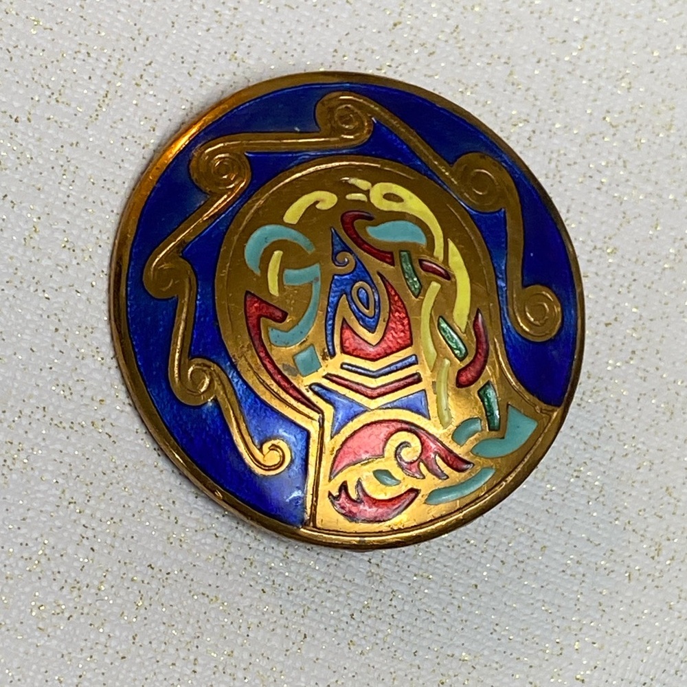 Vintage Tara Ware Enamel Brooch